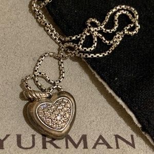 David Yurman Diamond Heart Necklace
